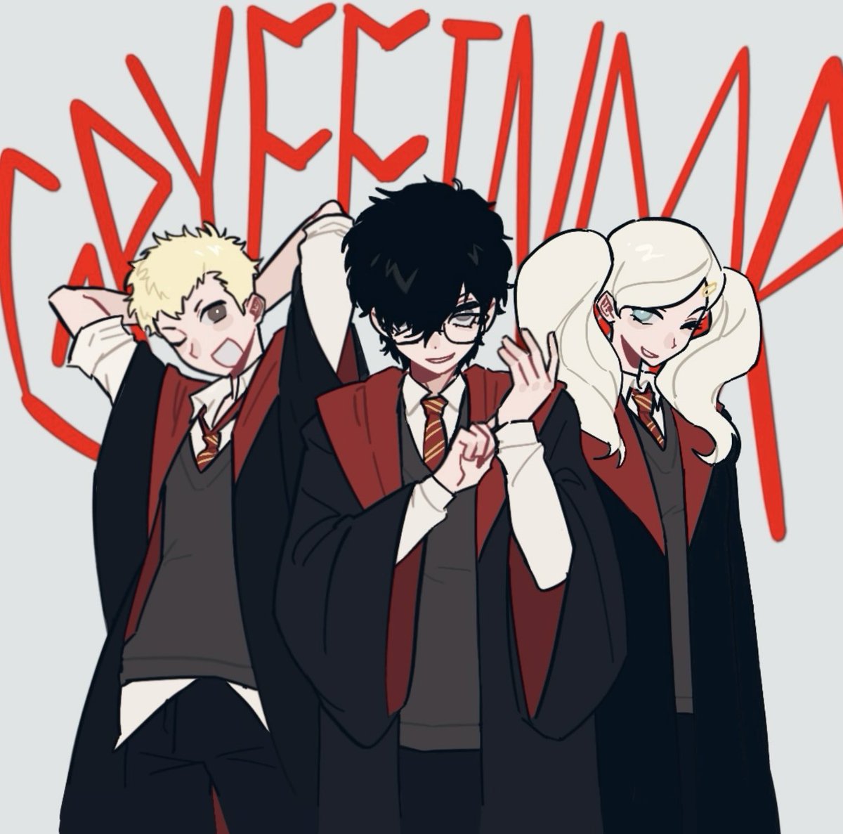Len_A_ser's tweet photo. #persona5 如果是HP au，，， https://t.co/1BJiE9v1al