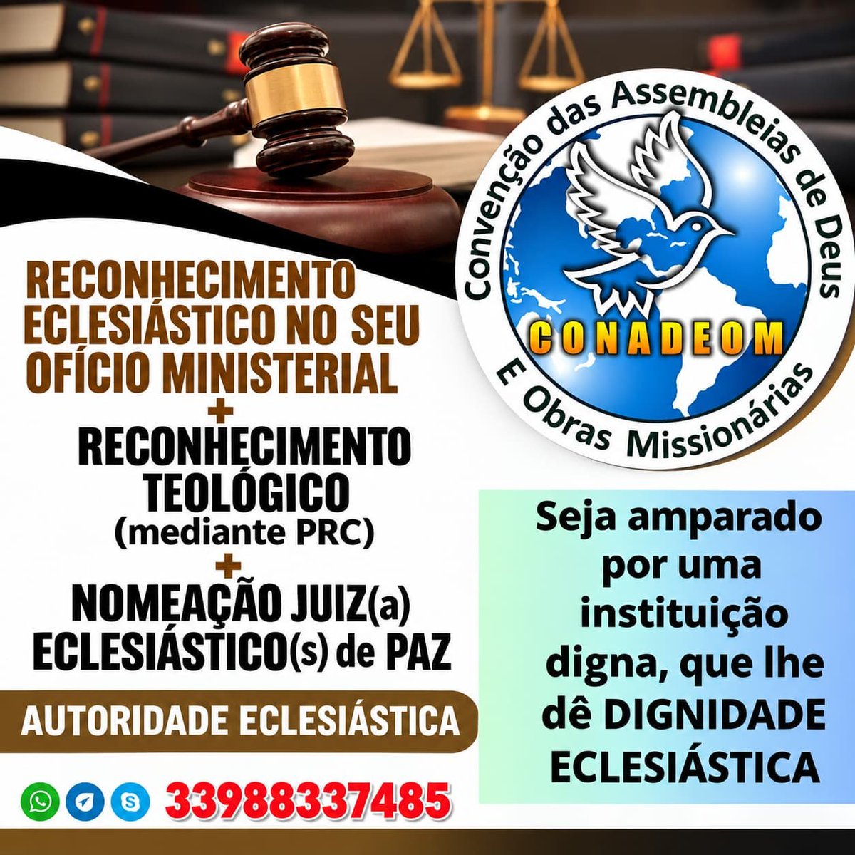 prmiltonmachado's tweet photo. Seja um(a) ministro(a) eclesiástico(a) reconhecida! https://t.co/nfKdj8xgLT