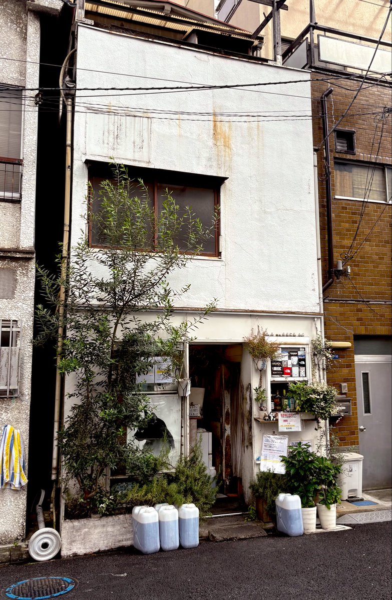 ra_men_niki's tweet photo. 昔ラーメン二郎で店長をされていた方が新橋の路地裏でお店をやっているとのネットの情報をみて行ってみた！

入り口から異様な光景でビビって入店、そしたら超高速でラーメン出てきて驚愕‼️しかも超極太麺で色んな意味でKOされた。 https://t.co/p3pvA7U44q