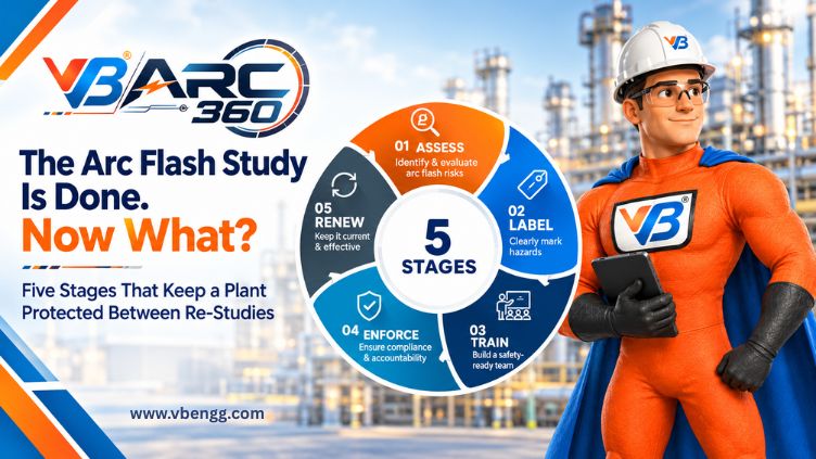 VBengineering's tweet photo. The Arc Flash Study Is Done. Now What? ⚡

Go beyond the study with VB ARC 360’s 5 stages: Assess, Label, Train, Enforce &amp; Renew for continuous electrical safety.

Explore: https://t.co/41SKkHUiRL

#VBArc360 #ArcFlashSafety #ElectricalSafety #IndustrialSafety #WorkplaceSafety https://t.co/C6jG8qTYux