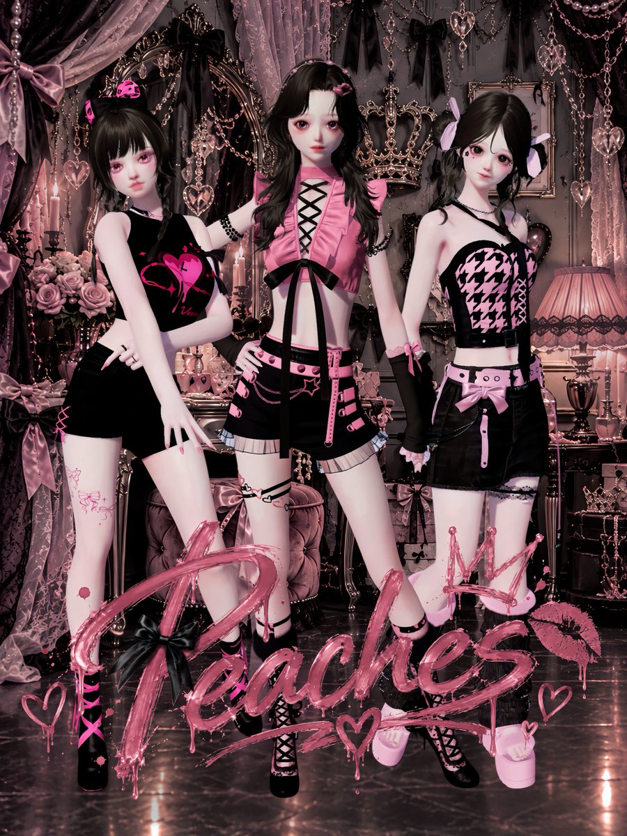 p_ach_kira's tweet photo. ⋈・。・。⋈・。・。⋈・。・。⋈

𓊆  P e a c h e s 🎀 𓊇

 ⚡︎ PINK ✖️ BLACK ⚡︎

⚠︎ AI背景使用してます ⚠︎

🎀

#ももちゃんずの記録 
#キラパラ #きらめきパラダイス 

⋈・。・。⋈・。・。⋈・。・。⋈ https://t.co/y28aOcnlQs