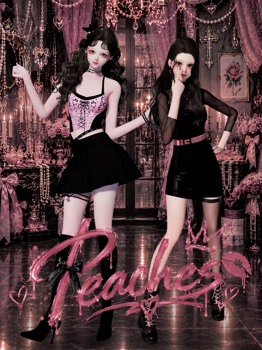 p_ach_kira's tweet photo. ⋈・。・。⋈・。・。⋈・。・。⋈

𓊆  P e a c h e s 🎀 𓊇

 ⚡︎ PINK ✖️ BLACK ⚡︎

⚠︎ AI背景使用してます ⚠︎

🎀

#ももちゃんずの記録 
#キラパラ #きらめきパラダイス 

⋈・。・。⋈・。・。⋈・。・。⋈ https://t.co/y28aOcnlQs