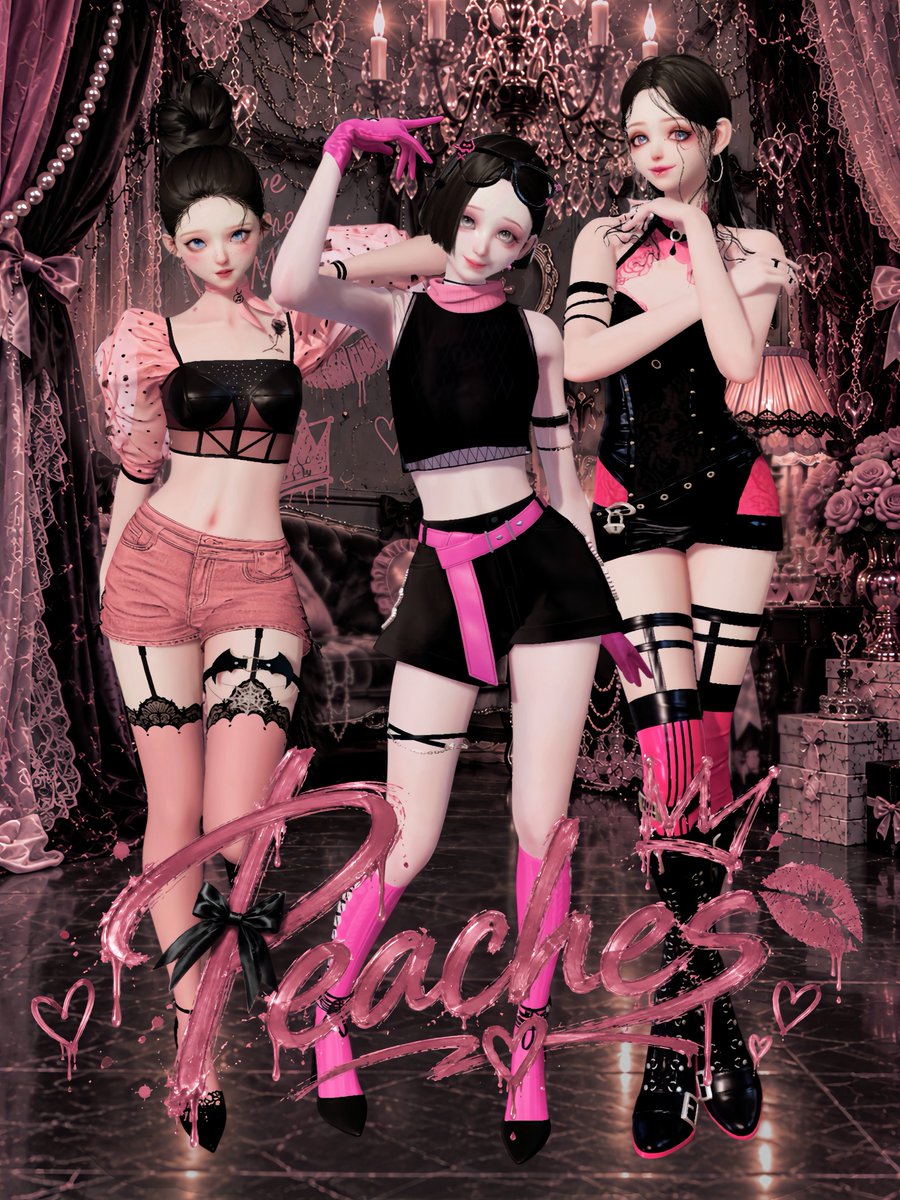 p_ach_kira's tweet photo. ⋈・。・。⋈・。・。⋈・。・。⋈

𓊆  P e a c h e s 🎀 𓊇

 ⚡︎ PINK ✖️ BLACK ⚡︎

⚠︎ AI背景使用してます ⚠︎

🎀

#ももちゃんずの記録 
#キラパラ #きらめきパラダイス 

⋈・。・。⋈・。・。⋈・。・。⋈ https://t.co/y28aOcnlQs