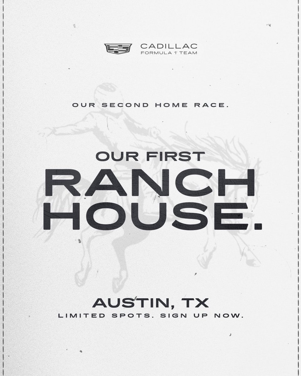 Cadillac_F1's tweet photo. We’re coming home.

Join us in Austin for the United States Grand Prix. Link in bio 🤝 https://t.co/3Q8Uc3aPP8