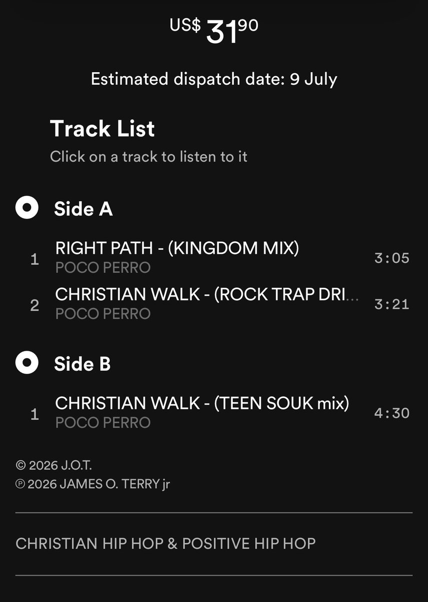 pocoperro1's tweet photo. POCO PERRO SONG “RIGHT PATH” IS NOW “RIGHT PATH (KINGDOM MIX)” on VINYL https://t.co/daJsLJvTHT #pocoperro #vinyl #rightpath #teensoul #kingdommix https://t.co/aYEXpQ2UMa