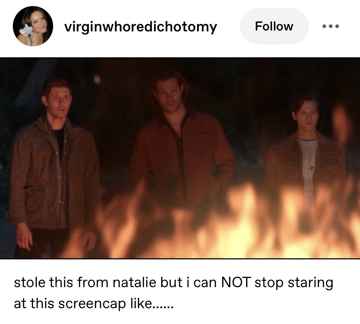 bamfsasstiel's tweet photo. 9 years ago, supernatural gave us one of the most heartbreaking yet weirdly funny scene ever (13x01, ‘lost &amp; found’, first aired on october 12th, 2017) https://t.co/uq3UGY8tnj