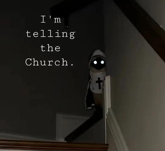 Forjink's tweet photo. This cat is going GIGA viral with over 5 million views on multiple posts, for a combines 30 million views over the last few days.

It also fits the Halloween narrative perfect. I think it could be the main spooky runner.

Tons of nun and pope memes are already being made. https://t.co/p6wfPT4zRl