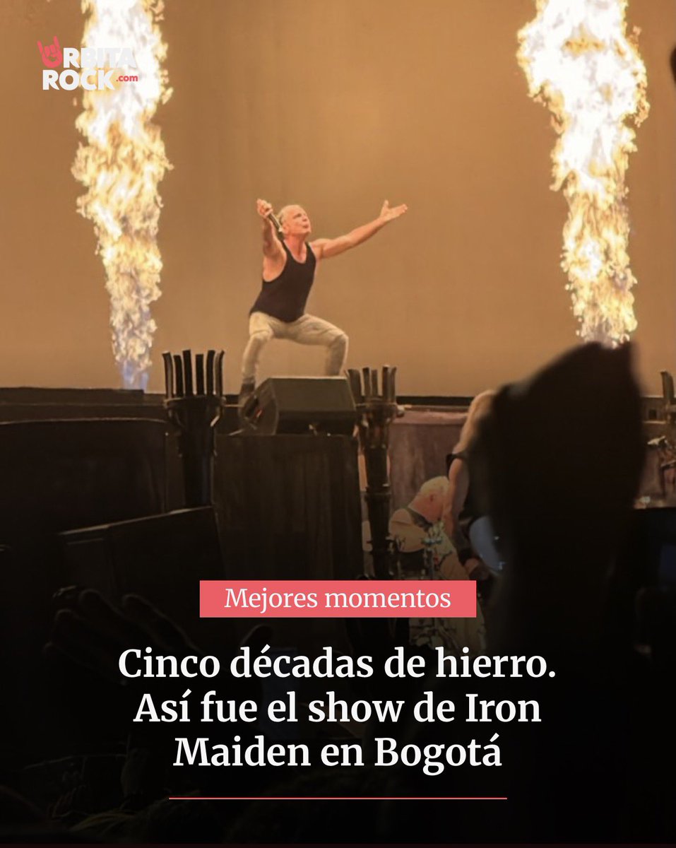 Orbitarock's tweet photo. ¡Un nuevo regreso de @IronMaiden a Colombia! 🇨🇴 En esta ocasión en medio de la gira #RunForYourLivesTour que conmemora sus 50 años de carrera.
¡Épico! Aquí algunos de los mejores momentos del show en el @viveclaro_co https://t.co/d3hrUDn0wd