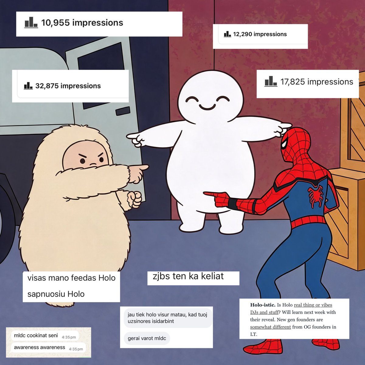 deividaskovger's tweet photo. A week ago, the Holo took over LinkedIn.
100k impressions later, here're some wins 👇

👽 Around 15 people posted, some first-timers
📈 One post stood out at 32k impressions
🏆 A few dozens of encouraging DM's, lfgggg

But how tf we crack this X game? Holo > muse, no? https://t.co/urkv6XBIBI