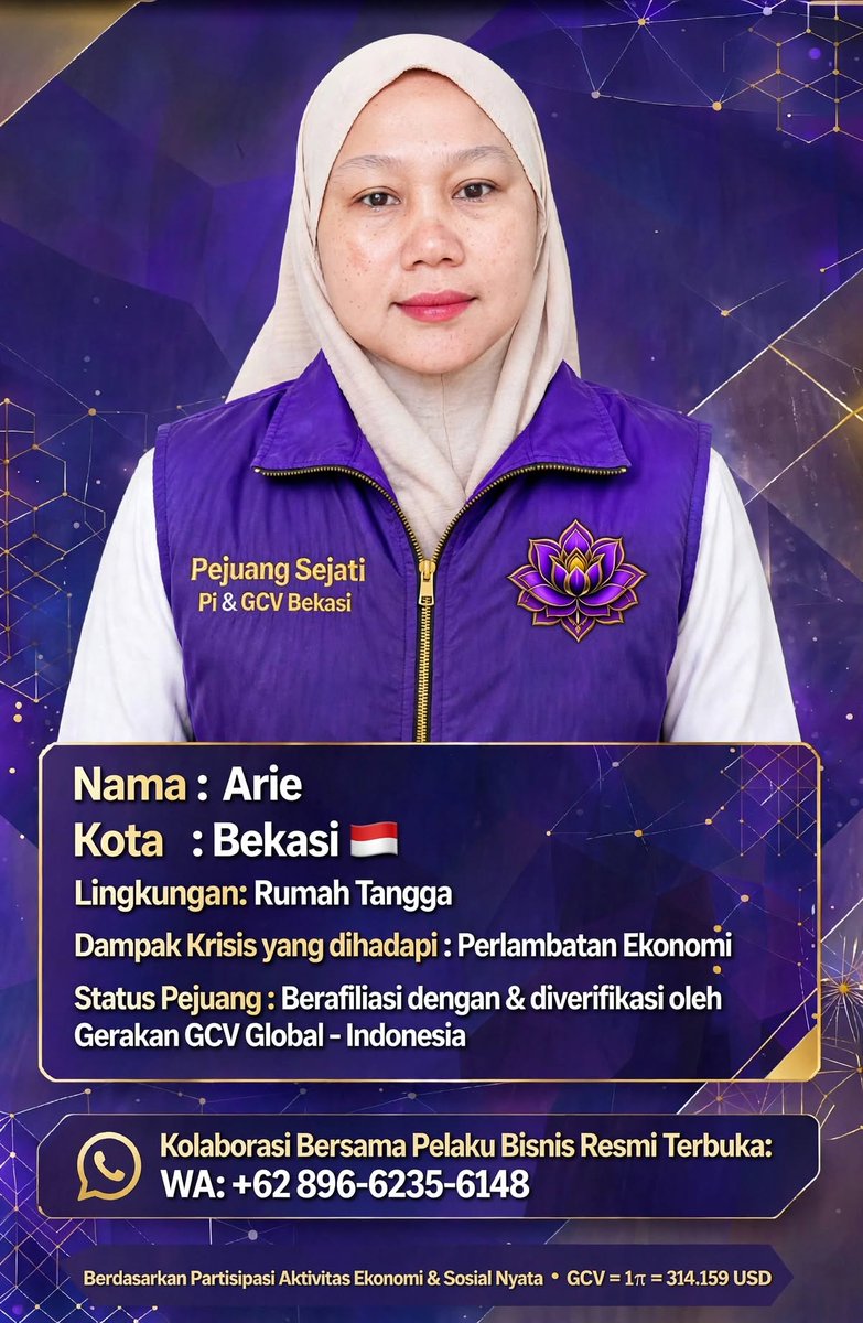 bilgcv_ark's tweet photo. 📢 APRESIASI RESMI &amp; INISIATIF KEMANUSIAAN, KEWIRAUSAHAAN &amp; KEMANDIRIAN FINANSIAL

Apresiasi kepada Ibu Arie (Pejuang Sejati Pi &amp; GCV Bekasi) atas semangat, tanggung jawab, dan komitmennya dalam mendampingi pendidikan anak serta menjaga 

Selengkapnya https://t.co/rVKrcSW0C9 https://t.co/cJyAlHCJdi