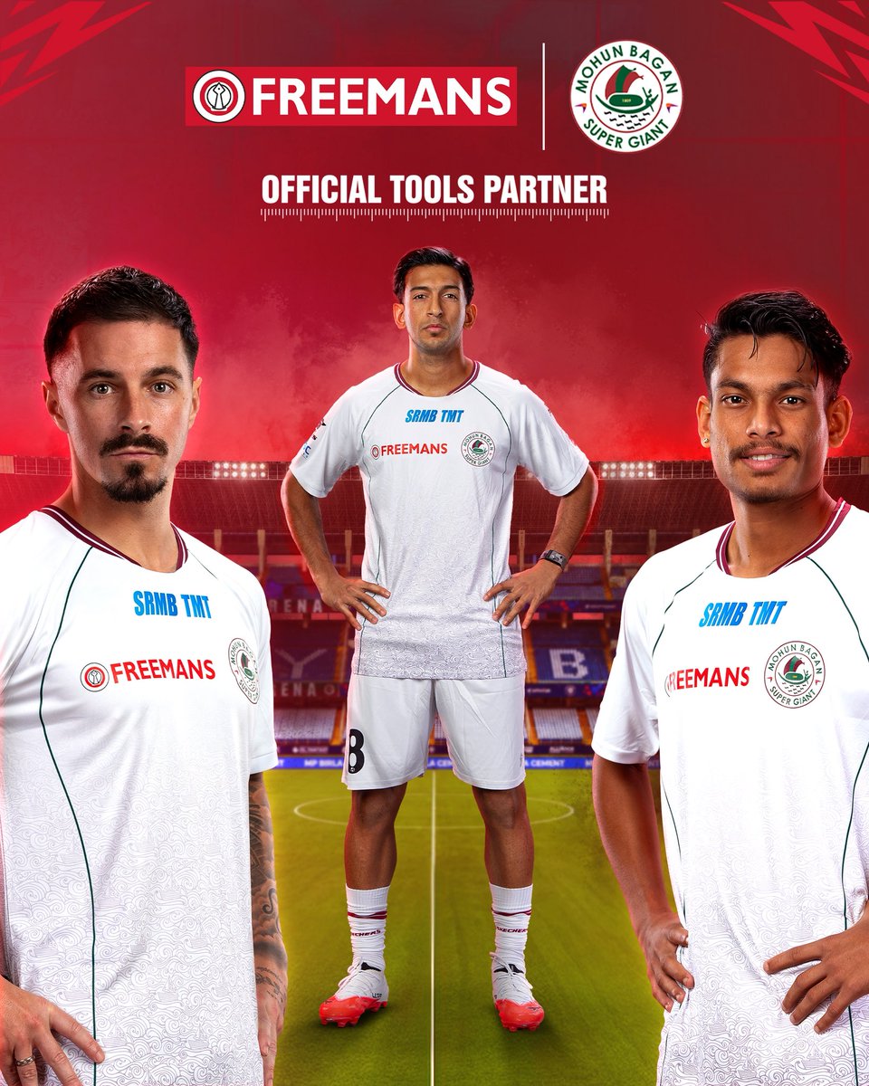 mohunbagansg's tweet photo. A new partnership, built for greatness! 🤝

Welcoming @freemans_fmi as our Official Tools Partner! 👊

#MBSG #JoyMohunBagan #আমরাসবুজমেরুন https://t.co/sWR1Q0fJFl