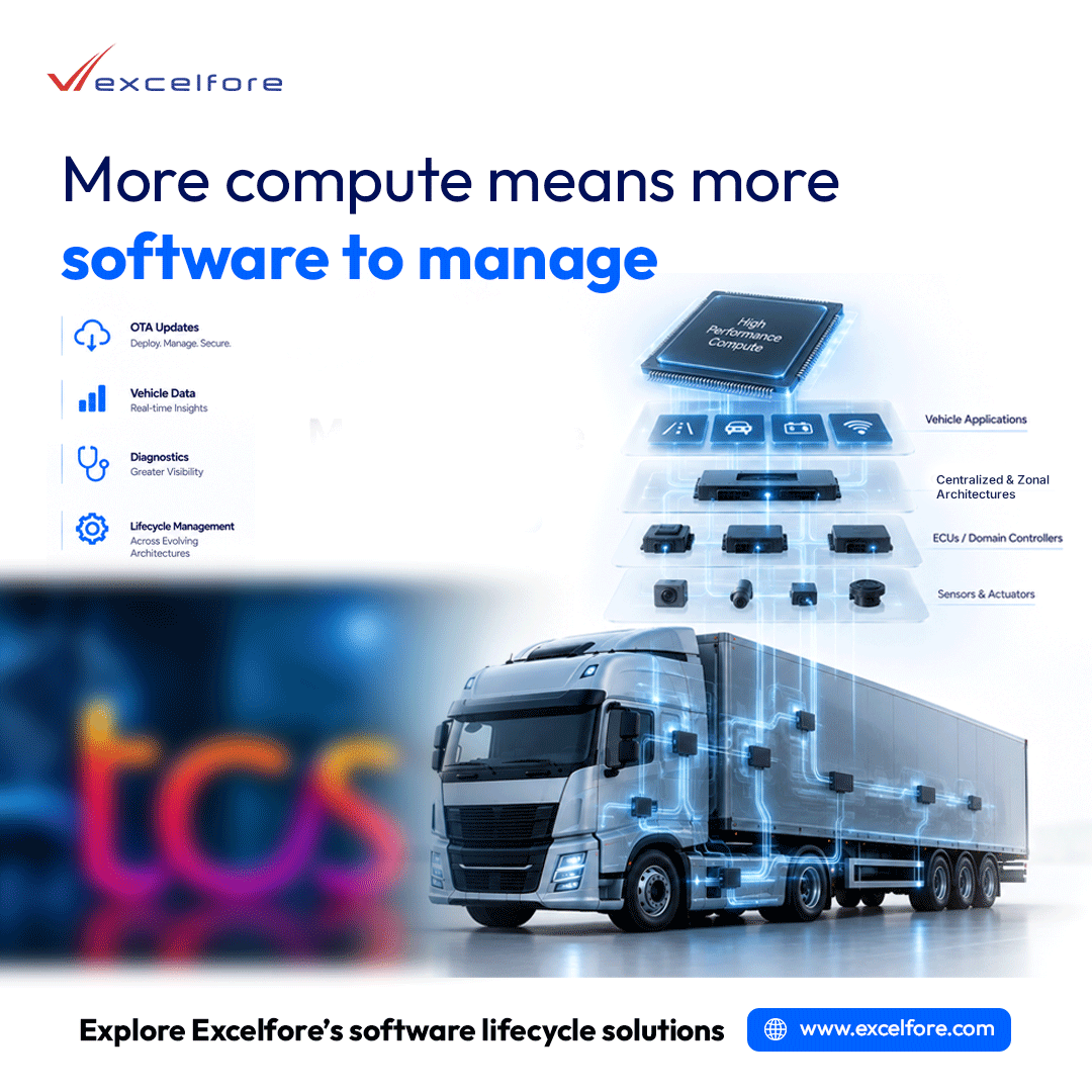 excelfore's tweet photo. As vehicle architectures become increasingly centralized and software-defined, OEMs need scalable infrastructure for software updates, data &amp; diagnostics

https://t.co/EqKi0Ll9iM

Excelfore enables this connected software lifecycle.
https://t.co/PKAQQB4pLC

#SoftwareDefined https://t.co/d3HVgleHVi