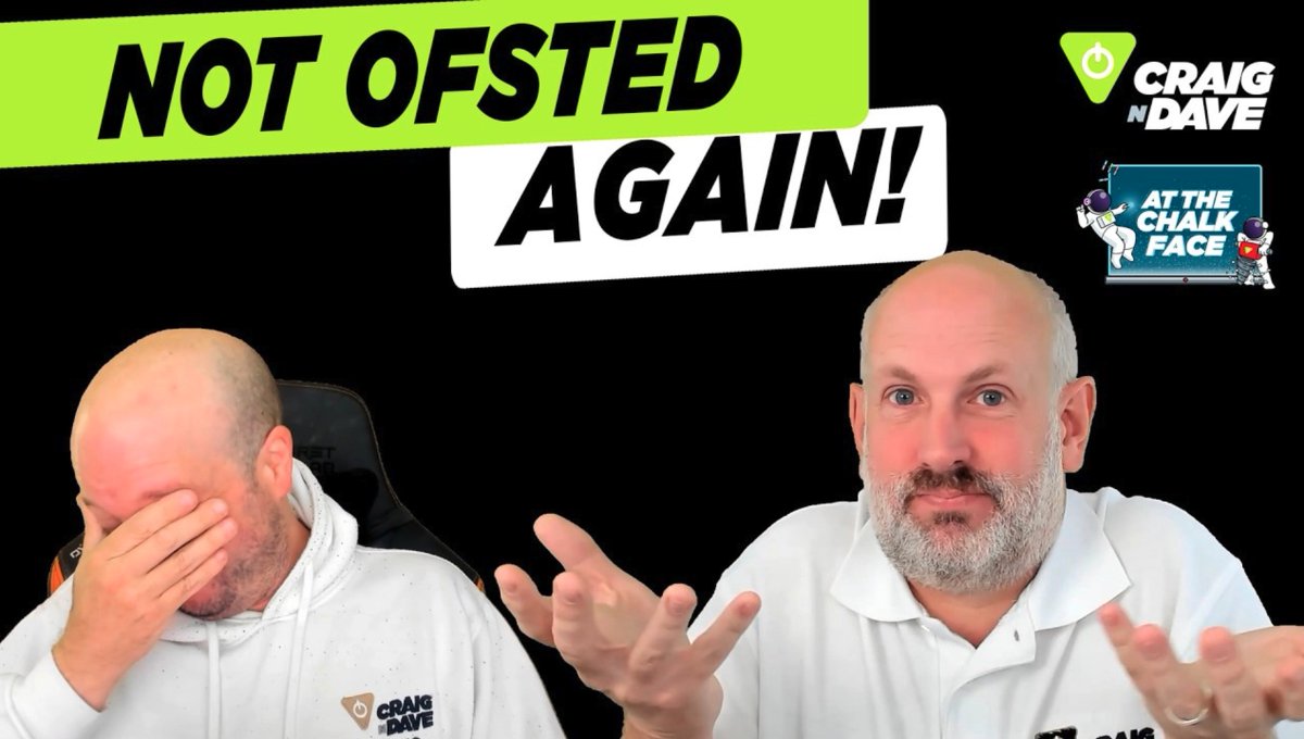 craigndave1's tweet photo. 🚨 Has Ofsted really changed?

The new report cards promised a fresh approach… but are we really seeing a different system, or just the same old game with a new coat of paint?

Craig &amp; Dave have their say.

🎥  https://t.co/Zfr22yEyux

#AtTheChalkface #Ofsted #TeamCompSci https://t.co/R0zxCmYaeB