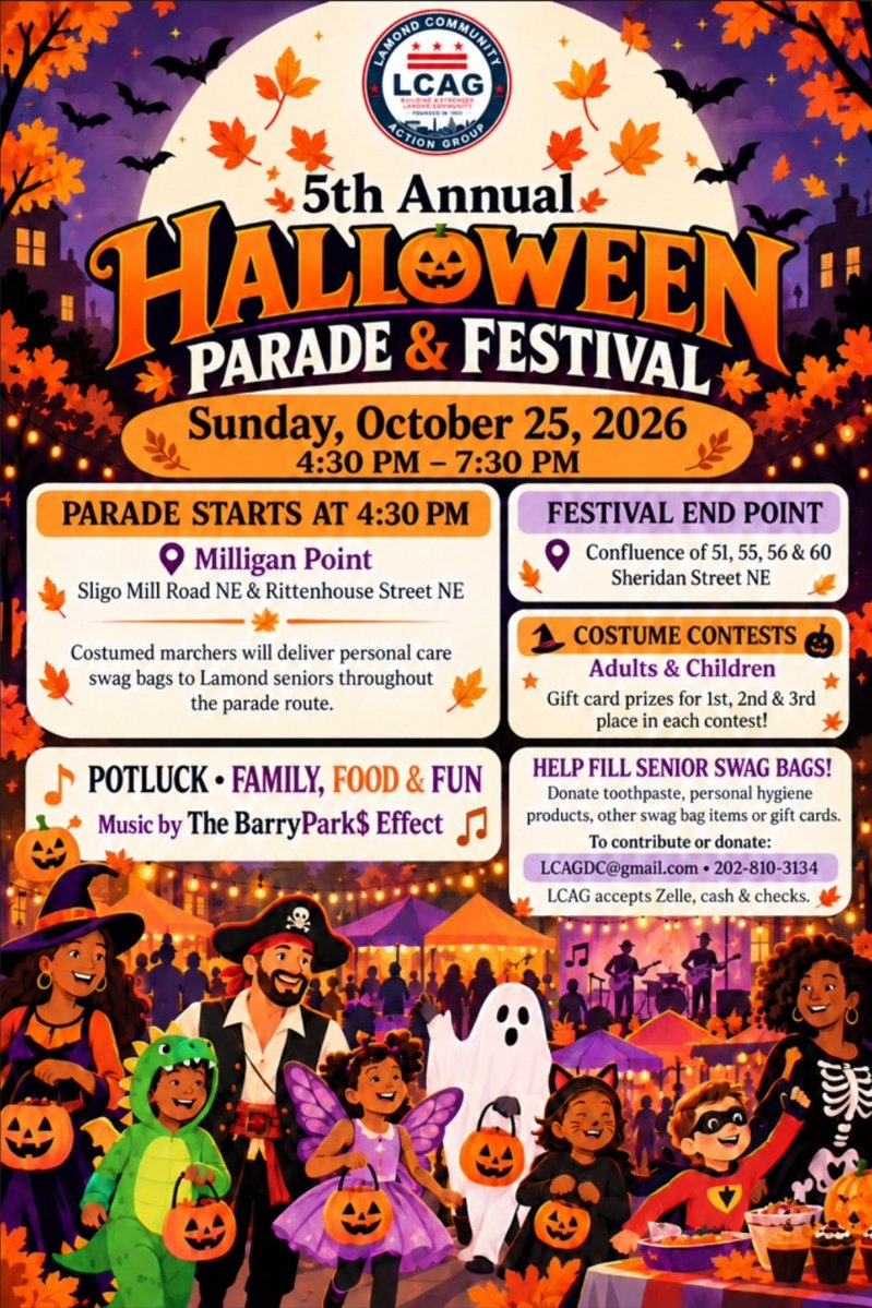 LCAGDC's tweet photo. @councilofdc @johnson4b06 @MichaelCohenANC @DCDPR @DDOTDC @tomsherwood @STATter911 @FakeTagsDC @drivers_of_DMV @DistrictofTrash @WashProbs @SafeSidewalksDC @DCPoliceDept 2/2 Lets celebrate the #LamondCommunity with pride, neighborhood improvements, & investment. Your presence & support makes a difference as we continue to build a stronger, safer, & more connected #Lamond
🙌 Two (2) Days. Three (3) Events! One (1) #LamondCommunity!📣 https://t.co/4geEs3vkU5