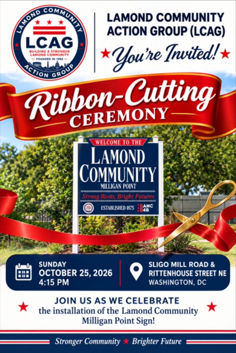 LCAGDC's tweet photo. @councilofdc @johnson4b06 @MichaelCohenANC @DCDPR @DDOTDC @tomsherwood @STATter911 @FakeTagsDC @drivers_of_DMV @DistrictofTrash @WashProbs @SafeSidewalksDC @DCPoliceDept 2/2 Lets celebrate the #LamondCommunity with pride, neighborhood improvements, & investment. Your presence & support makes a difference as we continue to build a stronger, safer, & more connected #Lamond
🙌 Two (2) Days. Three (3) Events! One (1) #LamondCommunity!📣 https://t.co/4geEs3vkU5
