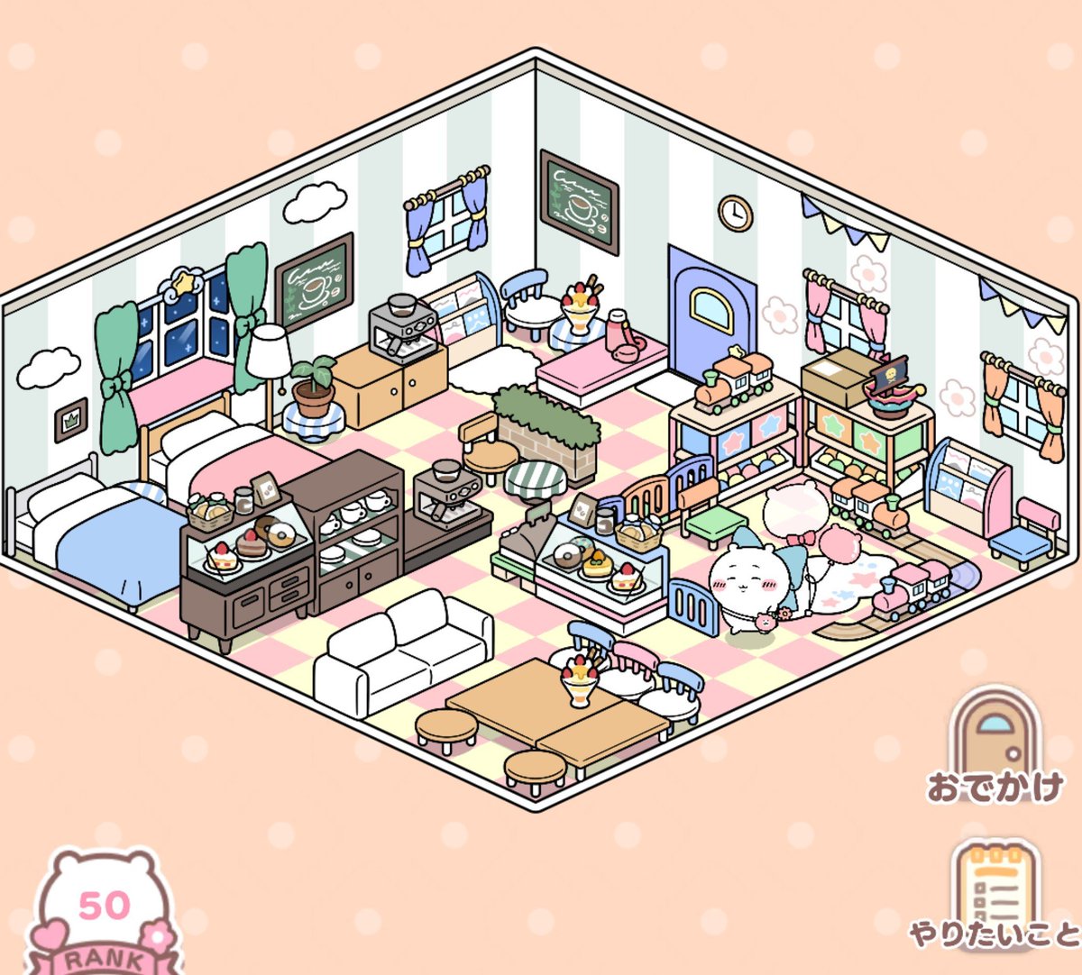 usi_tora's tweet photo. ちいぽけ、衣装の課金と部屋は拡大したけど、部屋のアイテムは無課金…これだけアイテム貰えて部屋コーディネートできるの有り難い😌 https://t.co/uPp8OTQh3y