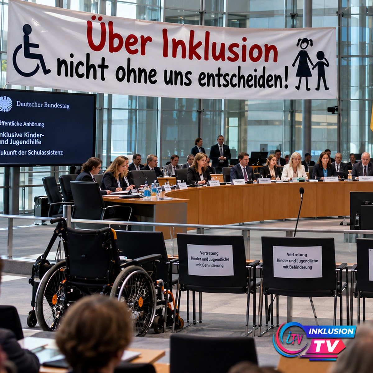 InklusionTV's tweet photo. Inklusive Kinder und Jugendhilfe im Bundestag! Heute wird über die Reform und geplante Änderungen bei der Schulassistenz beraten. Kritik gibt es, weil keine Selbstvertretung behinderter Kinder und Jugendlicher eingeladen wurde.

#Inklusion #Kinderrechte #Schulassistenz #Bundestag https://t.co/WbEyPvuFS8