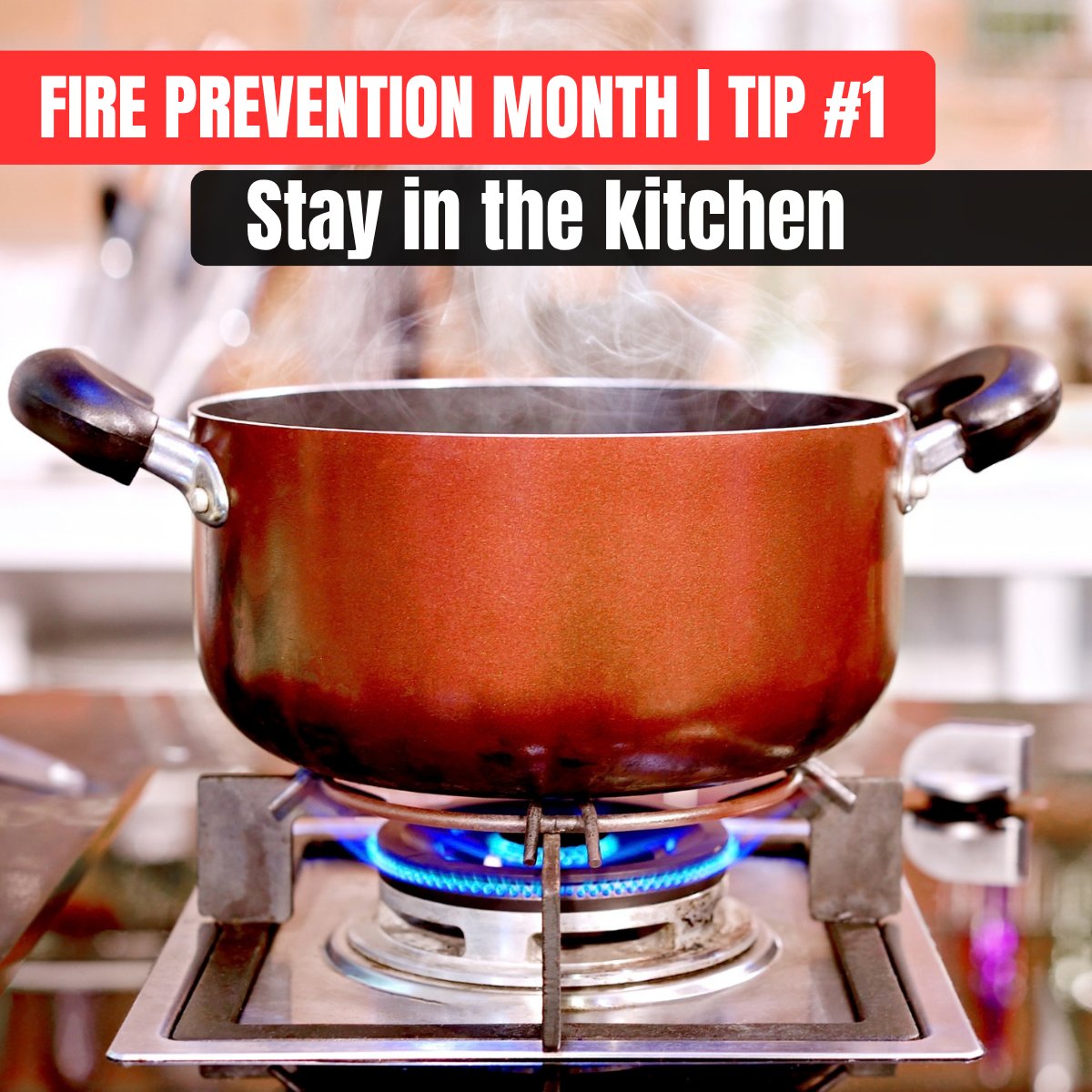 getfirebot's tweet photo. Fire Prevention Month | Tip #1 of 4
Frying, grilling, or broiling? Stay in the kitchen. Stepping out? Burner off first.
Cooking is the leading cause of home fires (NFPA). FireBot handles the moments you can't be there.
https://t.co/Op7L1M5JfU #FirePreventionMonth https://t.co/E6stvX487t