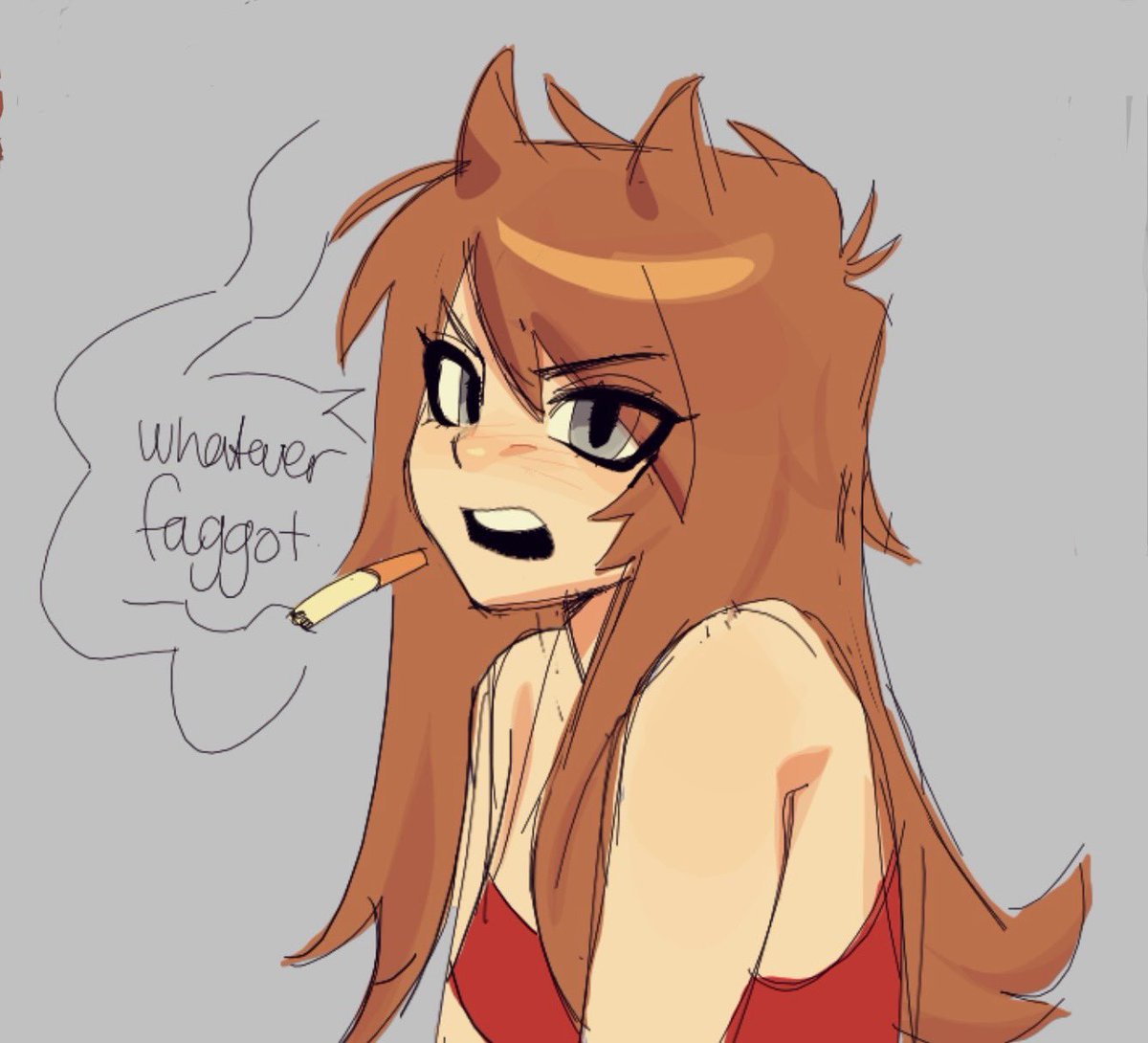 goinsotsun's tweet photo. "Are you going to draw tori?" -> probably cus shes smokin! take this old doodle for now https://t.co/Apu0B7n28n