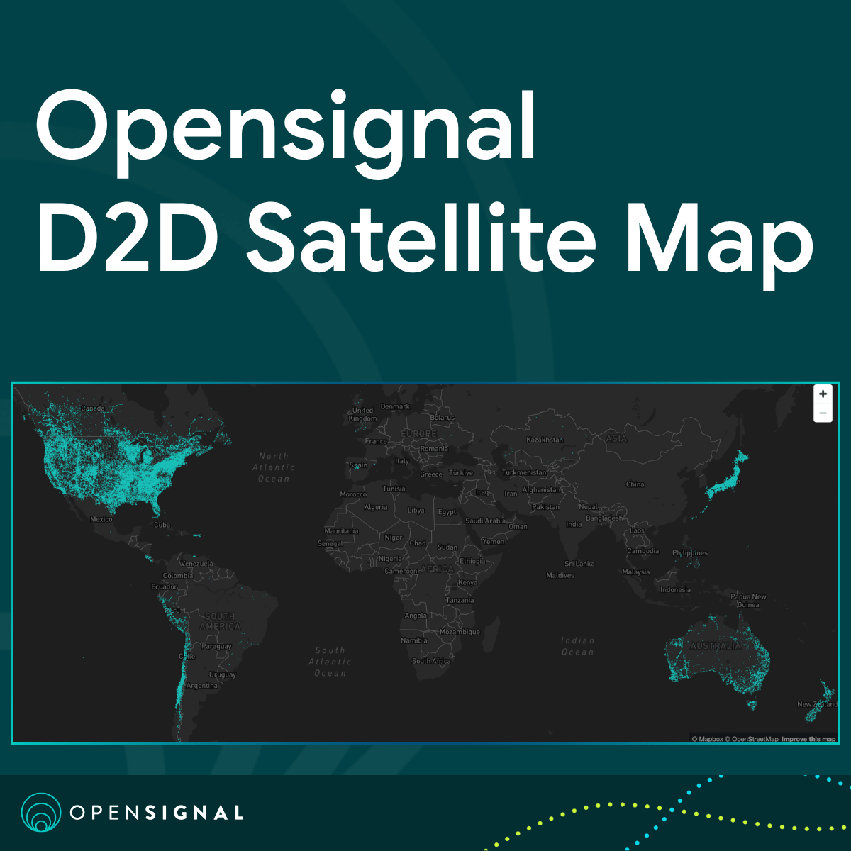 opensignal's tweet photo. Introducing the Opensignal D2D Satellite Map
Opensignal has spent over a decade tracking how mobile networks actually perform for the people using them. Now we're turning that same lens on D2D, giving operators, regulators, and analysts a real-time picture of how global consumer adoption is unfolding. Explore today at https://t.co/KjRrXsJfnA

The Opensignal D2D Satellite Map is an interactive, independent view of where D2D is live today, based on billions of real-world measurements around the globe. It's live on https://t.co/WEW3RfmQ3b, free to explore, and refreshed every month as new connections are detected. D2D today is still early. Most live services deliver basic connectivity, like SMS messages and emergency alerts. So the map reflects where D2D connections happen, not yet how well they perform. As D2D services mature and expand into richer use cases, we expect the performance picture to mature alongside them, and Opensignal's measurement will be there to track it.

#Starlink #D2D  #SatelliteCoverage #MobileNetworkExperience