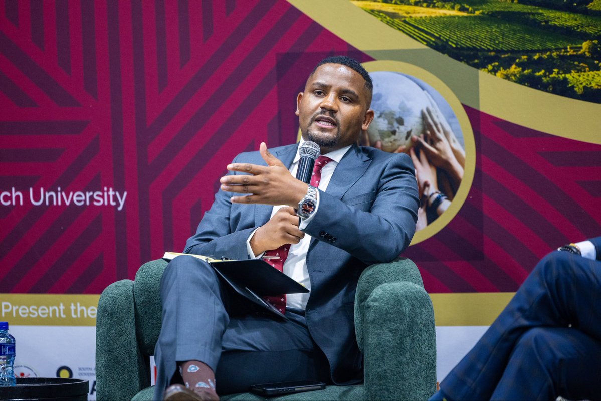 GautengTreasury's tweet photo. PICTURES | 8TH SOCIAL JUSTICE SUMMIT

MEC of Finance, @DungaLeko, is participating in the 8th Social Justice Summit at Stellenbosch University, contributing to discussions on fiscal capacity and social justice.

The session examines whether South Africa’s fiscal framework adequately supports constitutional transformation and explores innovative approaches to financing inclusive development and advancing social justice.

#GrowingGautengTogether