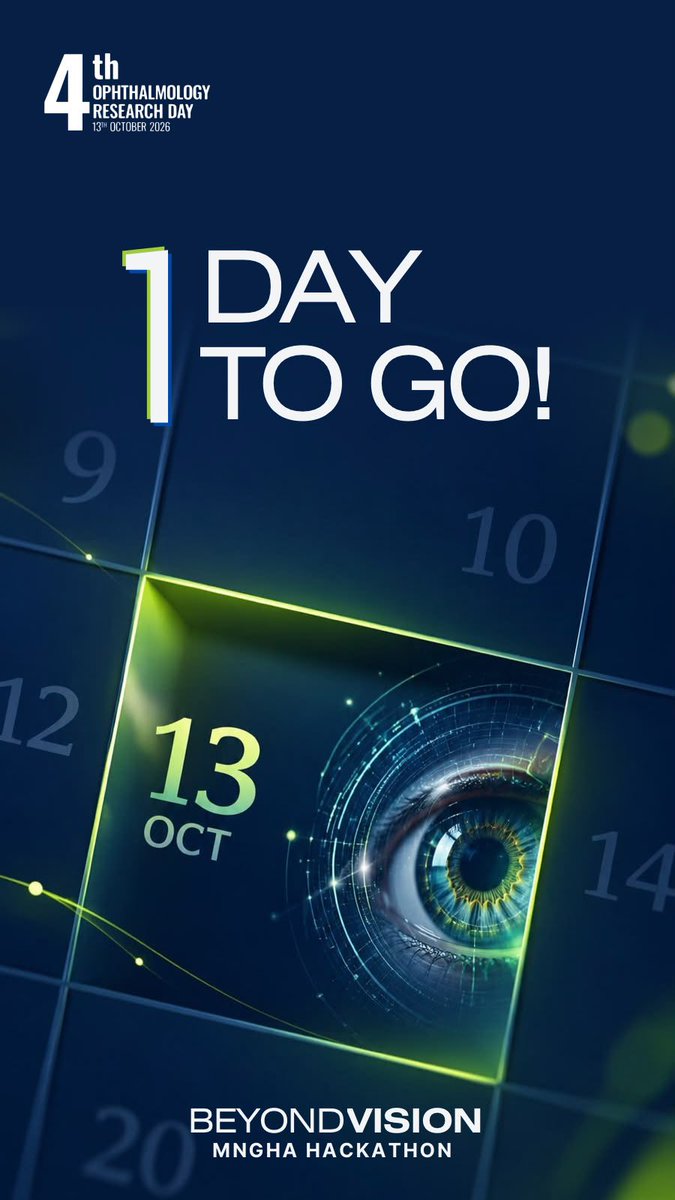 Ophtha_MNGHA's tweet photo. One day to go until the 4th Ophthalmology Research Day and #BeyondVisionMNGHA Hackathon finals! 👁️✨ https://t.co/E1gj97Hfa8