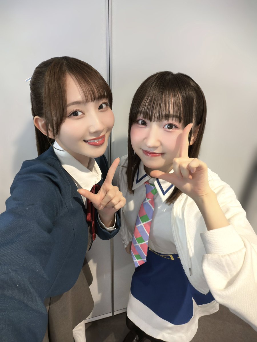 AoyamaNagisa's tweet photo. おゆき！のせちゃん！
後輩ちゃんたち可愛かったなぁ☺️
来月もよろしくね〜🍓
#ラブライブフェス前夜祭_DAY2 #lovelive https://t.co/Hnv1BcnVMR