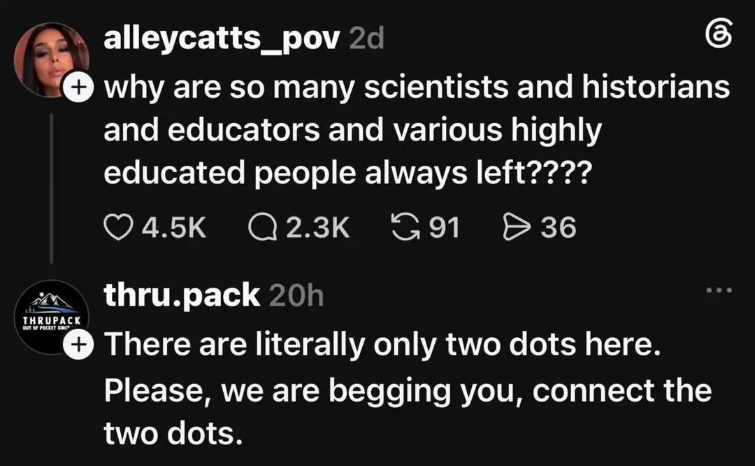 YourAnonNews's tweet photo. Scientific research shows that conservative thinking people are less intelligent than leftists. Psychological research shows that conservatives also lack emotional intelligence, and it's their lack of empathy and compassion that consistently have negative effect on humanity. https://t.co/TgYBIajVkd