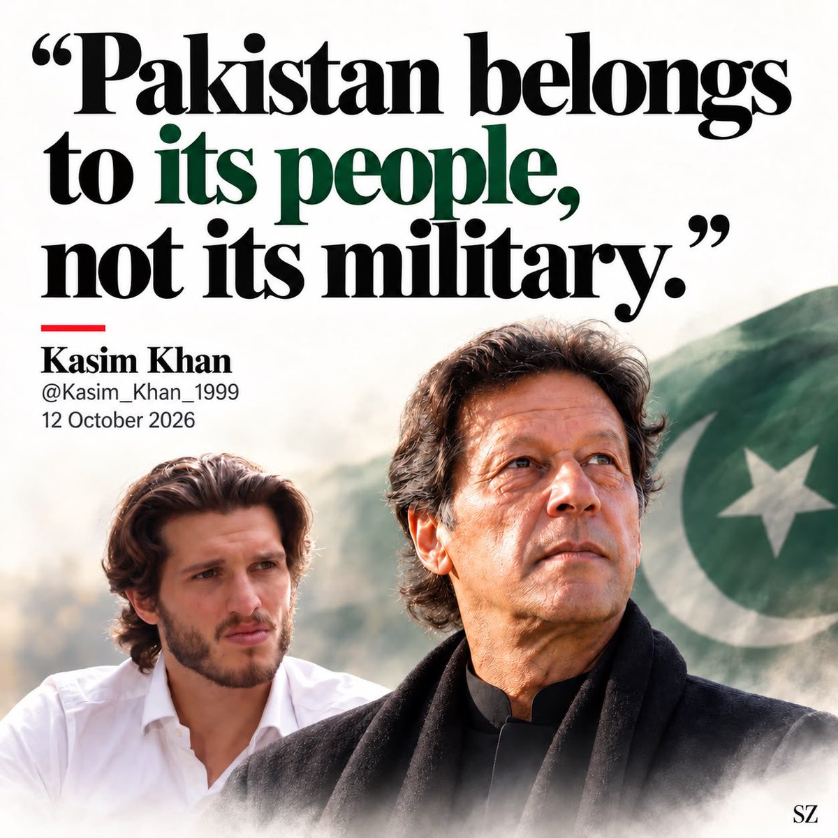 PTIofficial's tweet photo. "Pakistan belongs to its people, not its military." - Kasim Khan @Kasim_Khan_1999 

Democracy is of the people, by the people, and for the people—and in a democracy, the people are the power. A nation is defined by its citizens, not controlled by its establishment. 

True authority resides in the hands of the public, not behind closed doors. 

#UndeclaredMartialLaw