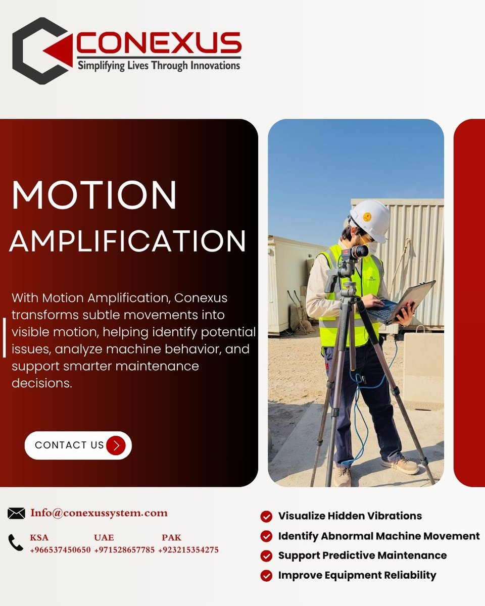 ConexusE's tweet photo. #MAMonday #VibrationAnalysis #ConditionMonitoring #Inspection #CBM #Conexus #TestandMeasurement #APM #Technologies #RDI #RDITechnologies #MOTIONAMPLIFICATION #Safety #MotionAmplification #Technology #MA #IrisM #IrisMX #IrisCM #IrisExplorer #Reliabiltey #PredctiveMaintenance https://t.co/2dMuIRndGI