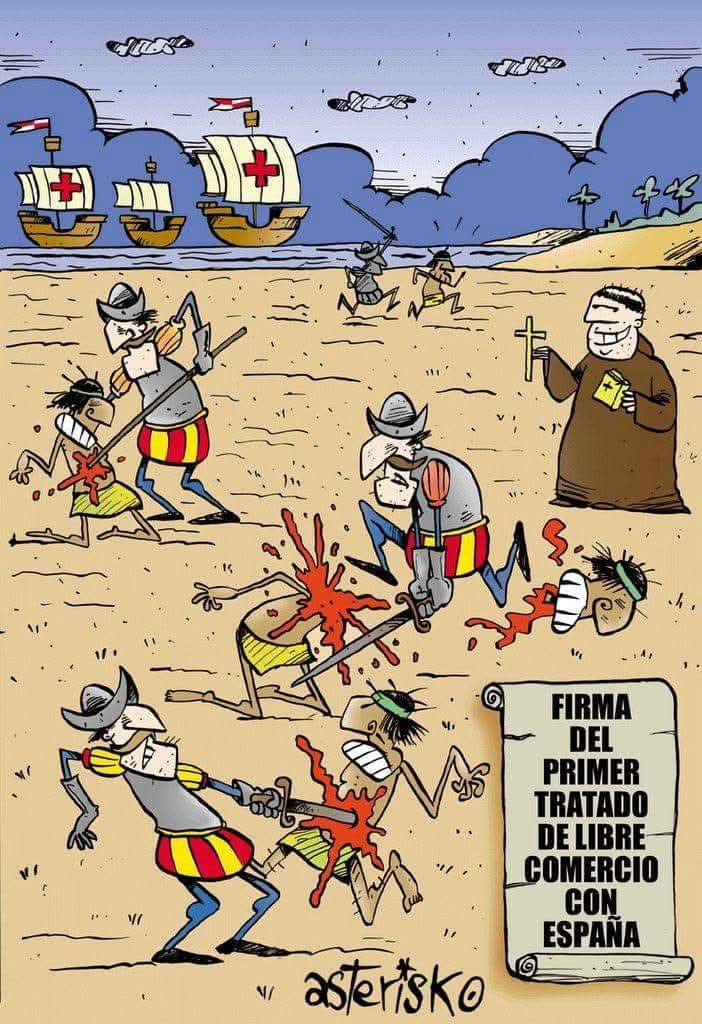 UnElastiquero's tweet photo. Y nos dijeron : "Cerrá los ojos, dame la tierra, tomá la biblia". 
#12deOctbre https://t.co/NWXPyQcd4k