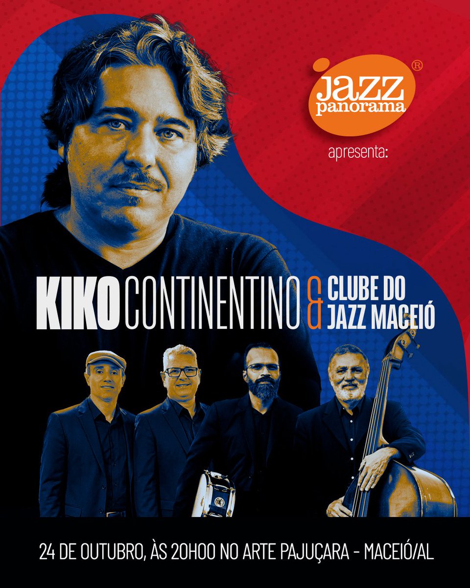 felixbaigon's tweet photo. O Jazz Panorama está de volta.

 O pianista Kiko Continentino é o convidado especial do Jazz
Panorama ao Vivo no sábado, 24 de outubro, às 20h, no Espaço Cultural Arte
Pajuçara, em Maceió. https://t.co/ANB5LlNdY3