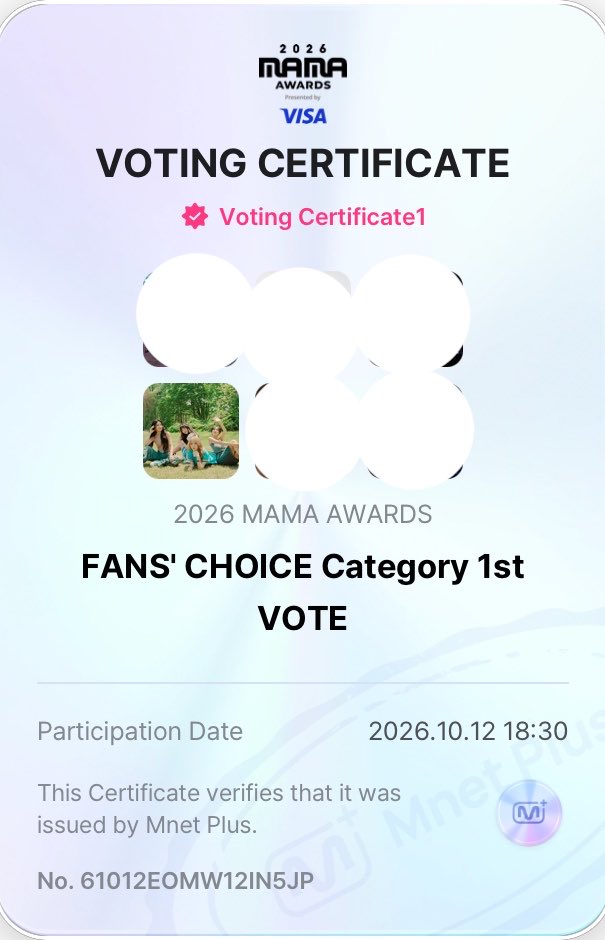 mmn190's tweet photo. I vote for Mamamoo💐 #2026MAMAVOTE #MAMAMOO
DAY 1 
12/10/2026 https://t.co/aPFaOO9EVb