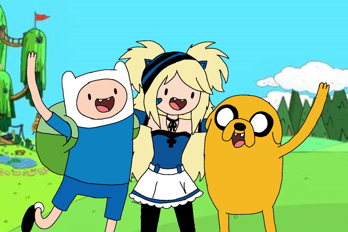 gachabunnyrose's tweet photo. Janna with Finn and Jake! 💙⚔️🐶
I love seeing my OC alongside these two Adventure Time legends! 🥹✨
#AdventureTime #FinnAndJake #OCArt #GachaCommunity #FanArt https://t.co/PW2QEv4vOZ