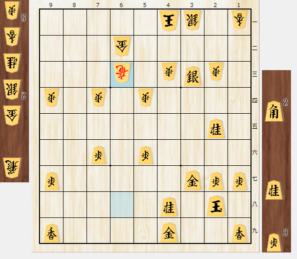 F_Masaki97's tweet photo. "受けの手筋"
(20260908_森本_徳田)
図1 単に△6三同金だと▲8一角や��5五歩～▲5三歩で後手を引く
ここは△4六角と出て、▲4七銀打に△3六桂▲同銀△同歩▲4七金△3七歩成▲同銀と決めるだけ決めてから△6八飛～△6三飛成と歩を払うのが良い
先手の囲いは弱体化し、角と桂の持ち駒では手段に窮する https://t.co/5jgepw8LHu