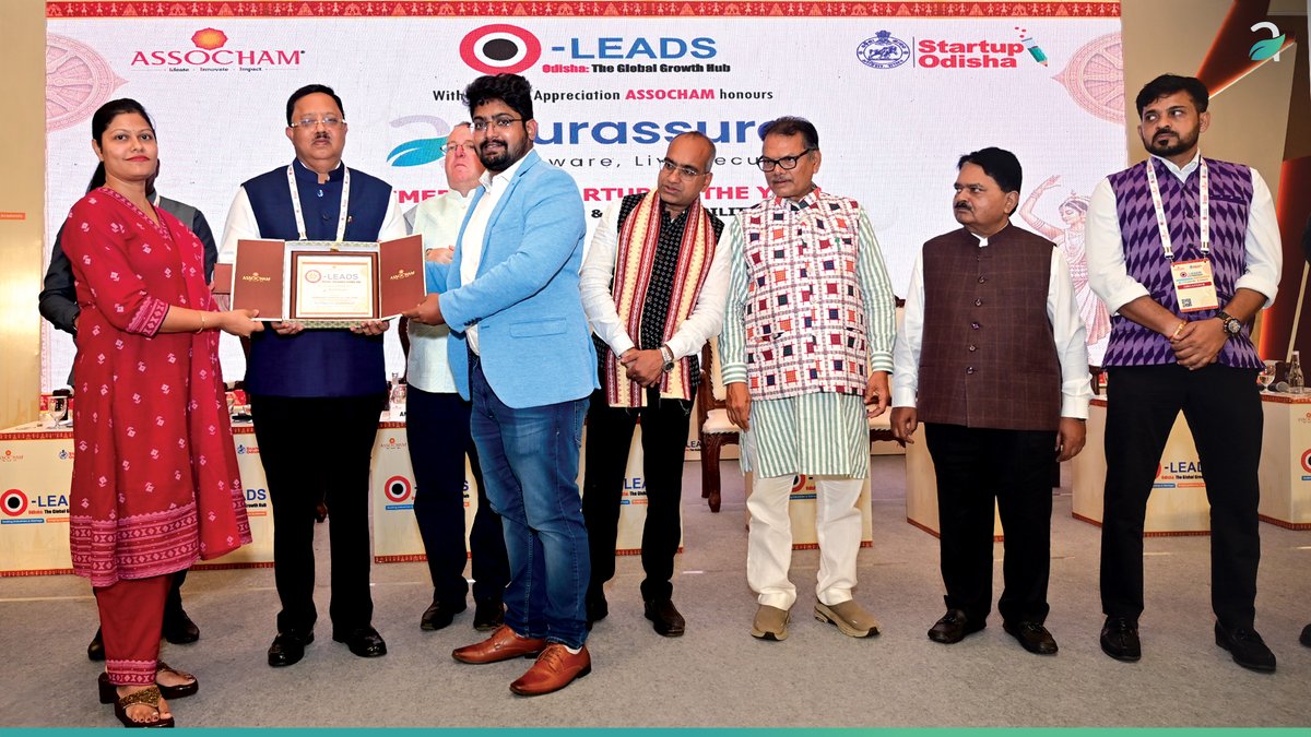 Aurassure's tweet photo. Proud moment for Aurassure!

We received the Start-up Excellence Award in Climate-Tech &amp; Sustainability at O-LEADS 2026, organised by ASSOCHAM, Bhubaneswar.

Our Founder &amp; CEO, Akanksha Priyadarshini &amp; Marketing Head, Pranay Kumar Bhagat, accepted the award on Aurassure’s behalf. https://t.co/V5WCY5z0Ll