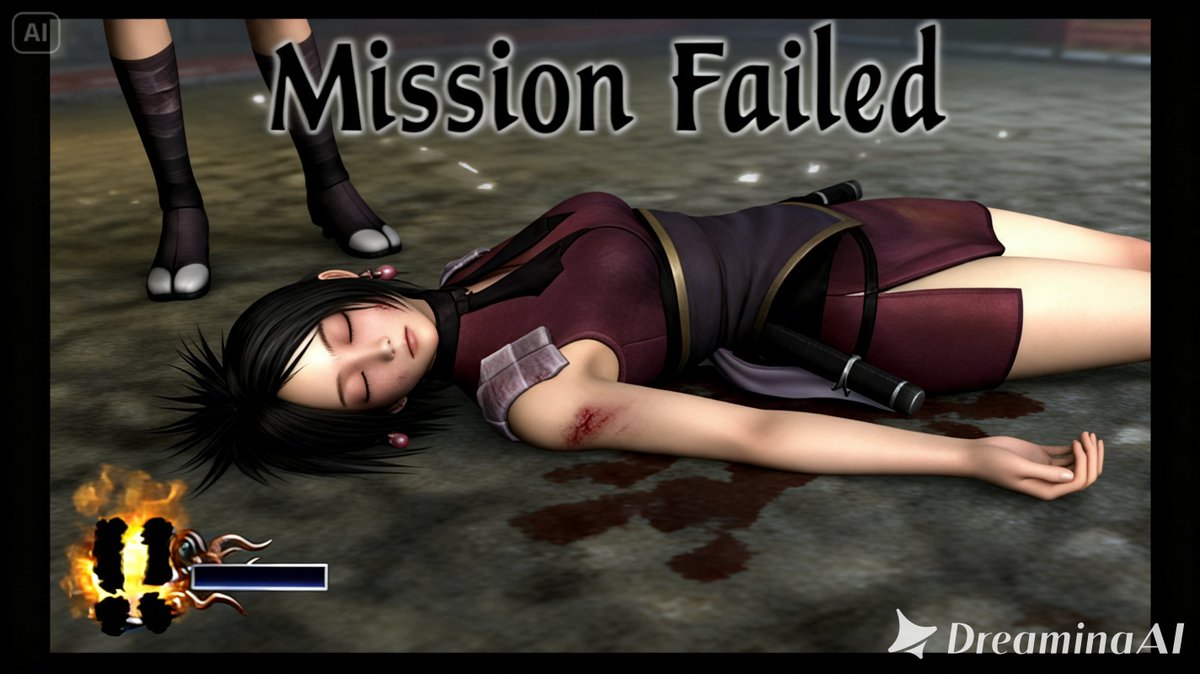 prasetya_j93824's tweet photo. Ayame 彩女 Tenchu Fatal Shadows 天誅 紅 is Losing to some the enemy game over Ryona リョナ . The beautiful Ninja girl who wears ninja short skirt was slice and dice by Some Samurai. Looks she down very nice to see #ninjagirl #kurenai #shinobi #ninjajapan #samurai #ryonas #playstation2 #swordgirl