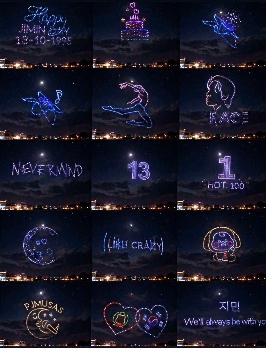 musedreams's tweet photo. thank you peru for showing so much love and basically turning into jiminland! from an entire wrapped train, to billboards, a drone show, paragliders, trucks, street banners, doll, concert banners/hats and singing hbd at all three dates! https://t.co/VNLnXqHa1e