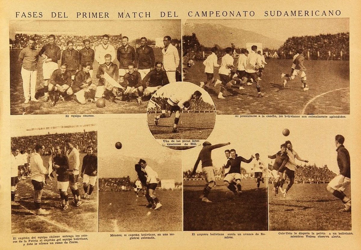salinas_chile's tweet photo. Hace 100 años, un día como hoy la selección chilena de fútbol ganó su primer partido Internacional A de su historia

En el Sudamericano jugado en los Campos Sports de Ñuñoa, Chile le ganó 7-1 a Bolivia el 12 de octubre de 1926 https://t.co/p5xYX3Z0K2