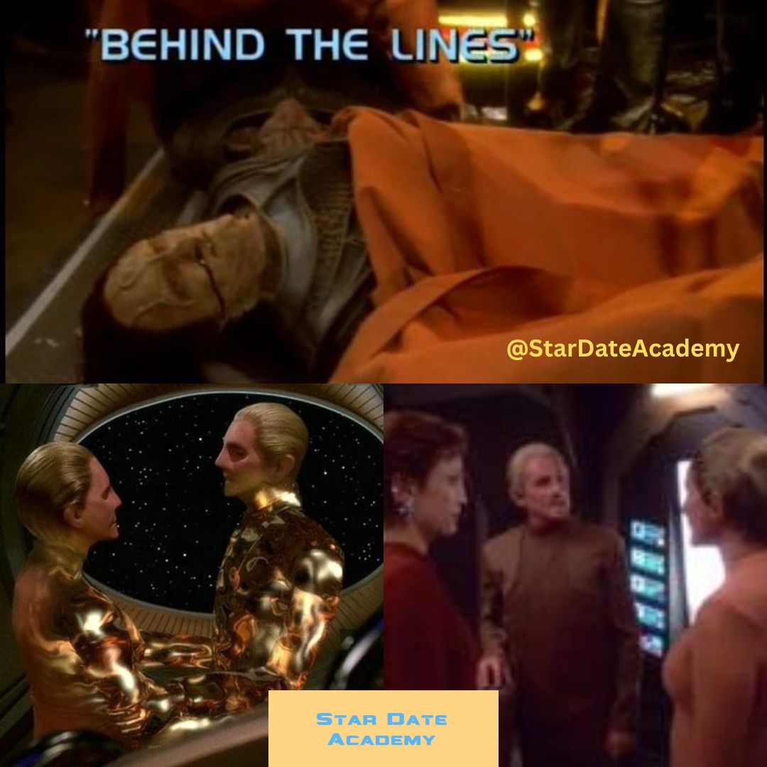 StarDateAcademy's tweet photo. On This Stardate:
1997- Behind the Lines DS9 S6E4 #StartrekDS9
1999- Alice VOY S6E5 #StarTrekVoyager
2022- Trusted Sources LD S3E9 #StarTrekLowerDecks https://t.co/7wywg3fzBf