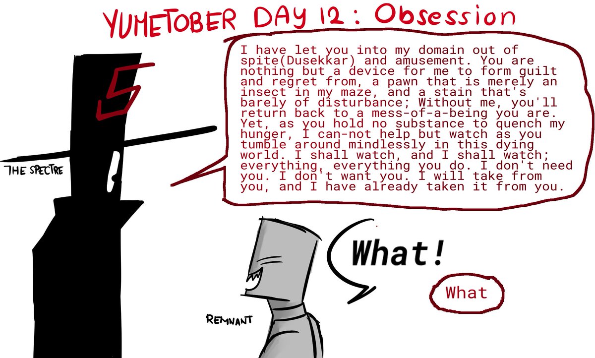 salmonijoey's tweet photo. I don't have time to draw something detailed but look at me, using an hour's time to write whatever Spectre be yappin about
#Forsaken #yumetober #TheSpectre https://t.co/DzDcEPMhGz