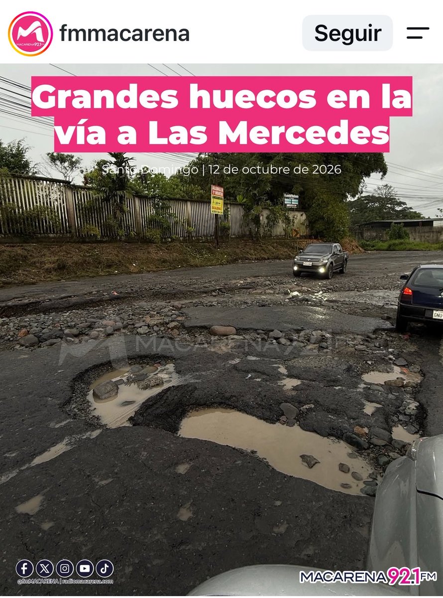 VivianaVelozEc's tweet photo. ¡INEPTOS E INÚTILES! ¿QUÉ ESTÁN ESPERANDO? ¿QUE SANTO DOMINGO QUEDE INCOMUNICADO?

Ayer colapsó la vía Las Mercedes – Los Bancos, a la altura del Toachi. Hoy amaneció DESTROZADA. Ya no son baches: ¡son CRÁTERES!

¿Hasta cuándo, Daniel Noboa?

Usted y su ministro Luque llegaron muy sueltos de huesos a insultar a la oposición por exigir soluciones hace meses, a prometer de todo. Mucho insulto, mucha promesa y CERO soluciones.

Se viene El Niño y si no intervienen YA, Santo Domingo corre el riesgo de quedar incomunicado. Está en juego el transporte, la producción y el sustento de miles de familias.

¡INTERVENGAN LA VÍA AHORA!
