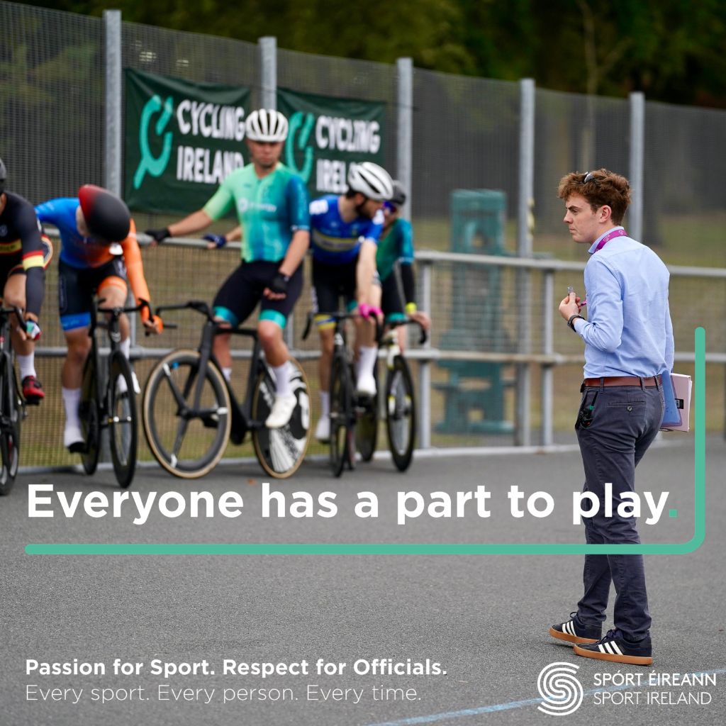 CyclingIreland's tweet photo. Who makes sport happen? Everyone.

Officials are not outside sport; they are an essential part of the community that brings it to life.

Every sport. Every person. Every time.

#PassionForSport #RespectForOfficials #SportIreland https://t.co/sU47fMTSfJ