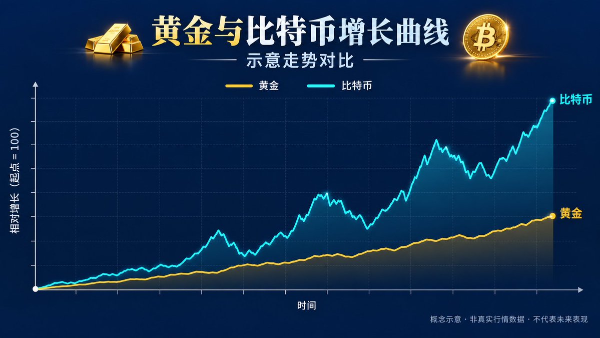 0nEric61's tweet photo. 未来你身边的实体资产会越来越不值钱，数字资产才是最终答案 ​

详情可以参考比特币和黄金的增长曲线
#黄金  #比特币生态  #Gold #metals #Bitcoin https://t.co/nYERQW1MBe