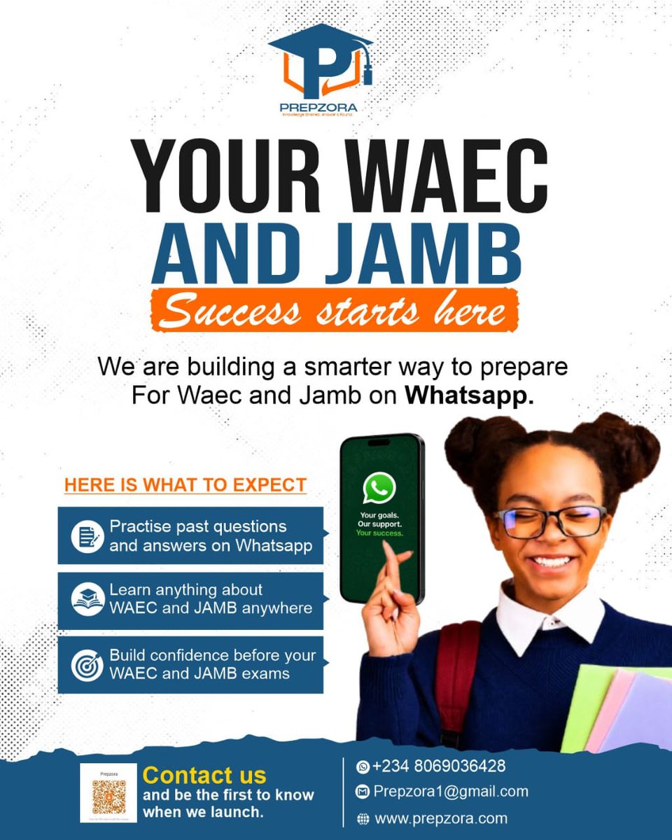 Prepzora's tweet photo. WAEC IS NOT WAITING FOR YOU O!
You keep saying, “I’ll start reading tomorrow.” But tomorrow don turn next week, and next week don turn next month.
Before you blink your eyes, the exam season is here
You can start practising past questions right from WhatsApp with PREPZORA!
#Prep https://t.co/KZ6DV9tw0B