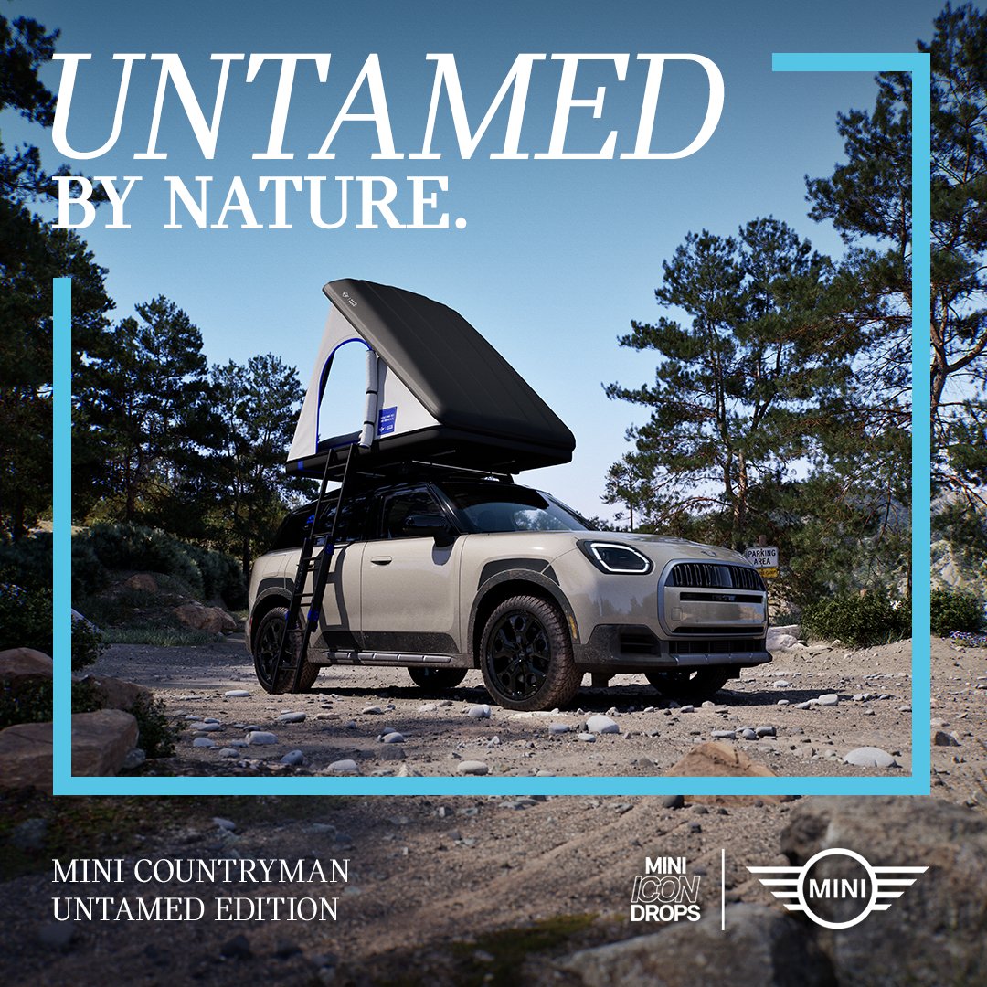 FieldsAuto's tweet photo. Untamed by nature. 🌲The MINI Countryman Untamed Edition: ALL4, all-terrain tires, exclusive 19-inch wheels. Let's MINI! 

MINI of Glencoe: (847) 998-5200
Orlando MINI: (407) 835-2727
Find the location nearest you: https://t.co/GLmWtlBBn7
_
#MINI #Countryman #UntamedEdition https://t.co/SvOduyt0OH