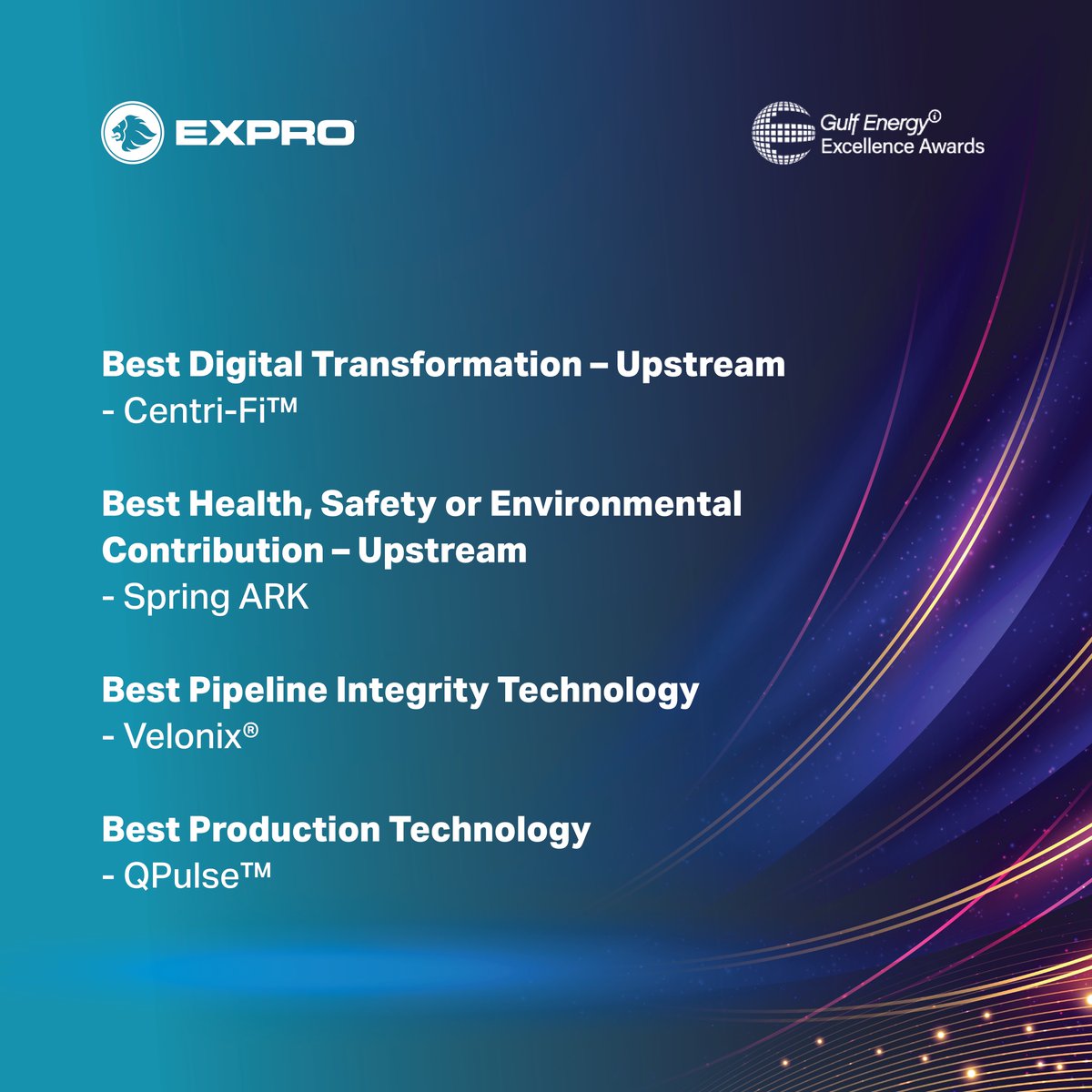 ExproGroup's tweet photo. We are proud to be shortlisted for seven award categories at the Gulf Energy Awards 2026. With eight of our technologies recognized, this incredible achievement shows our continuous commitment to innovating with purpose.

Good luck to all the finalists! https://t.co/ujAQnt4Cic