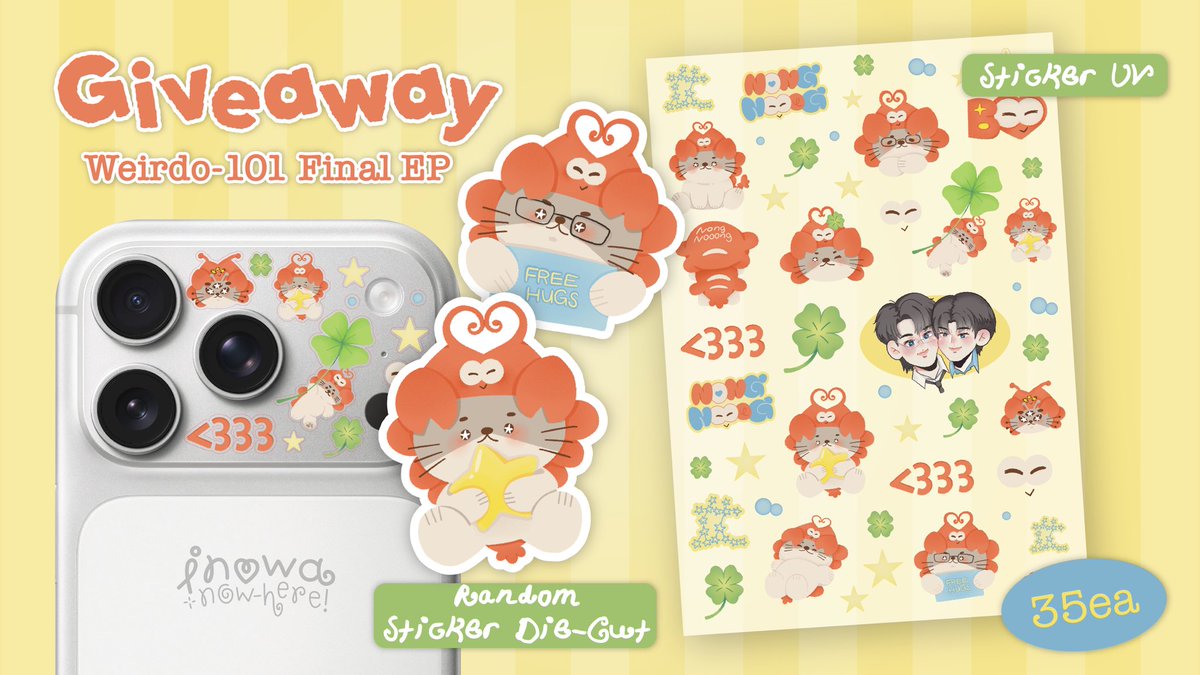 inowanow's tweet photo. ˚.⋆꒰১ pls retweet ໒꒱⋆.˚
giveaway stickers ᯓ★
for #WEIRDO101Series Final EP <3
( Reply/DM for exchange kub! )
date: 16 Oct 2026 ⋆˚꩜｡
📍: ICONSIAM Hall
⏰: tba .☘︎ ݁˖

#Seakeen #NONGNOOONG
#sea_ta_lay @sea_ta_lay
#keenkeno @keenkeno_sp ⋆.˚ https://t.co/04zrgIwVwQ