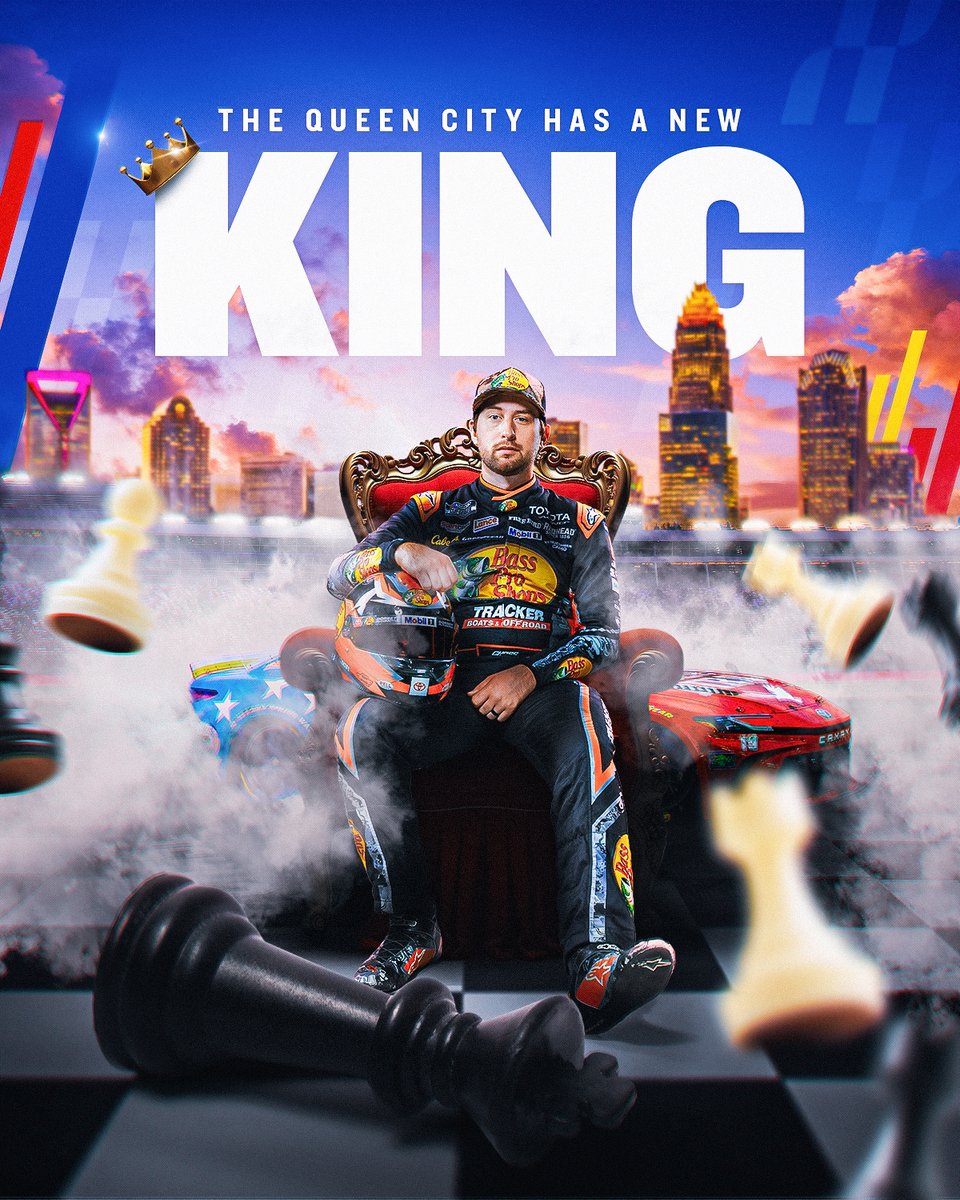 NASCAR's tweet photo. Make room on the throne. 

Royalty has rolled into Charlotte. https://t.co/673pF61rnW