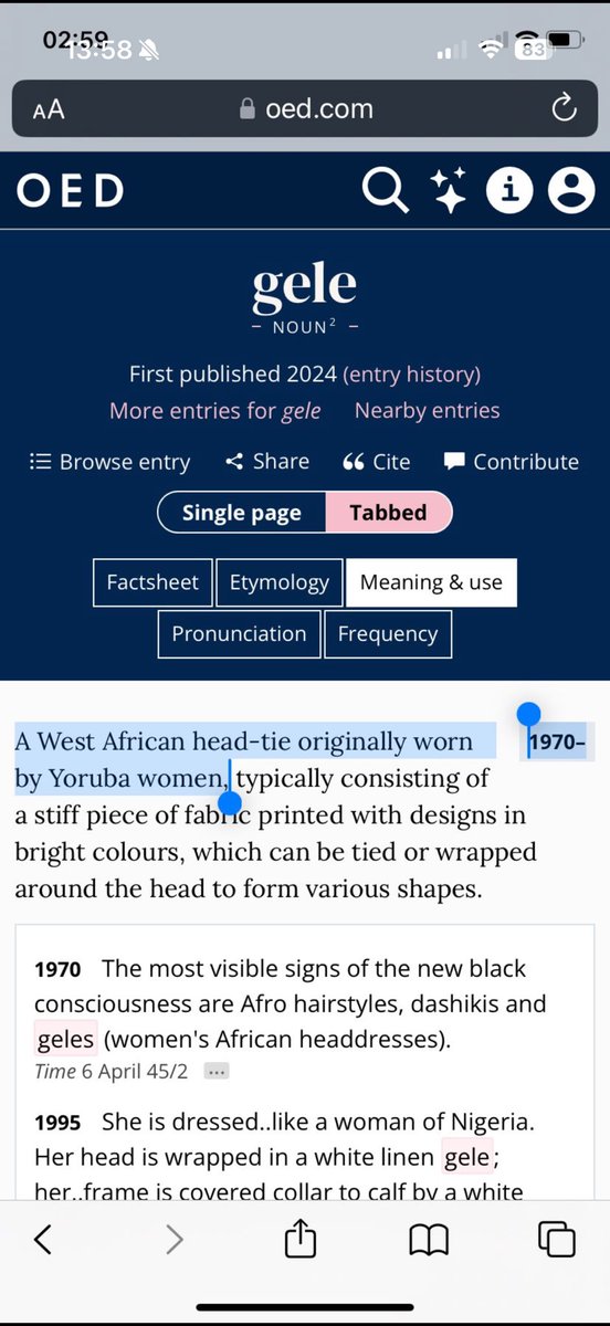 Light6476842792's tweet photo. The gele is sitting comfortably in the Oxford English Dictionary, while some culture vultures are trying to create a culture in 2026.

👇👇👇 https://t.co/IsRhI6sS4r